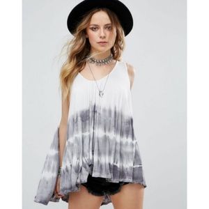 Free people tie dye oversize tank top